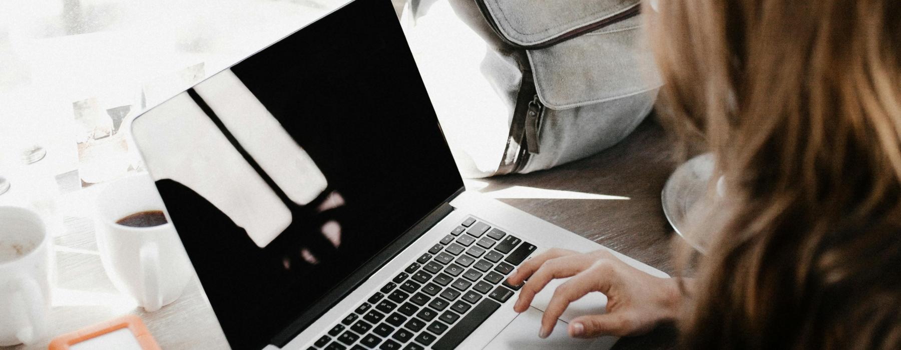 a person using a laptop